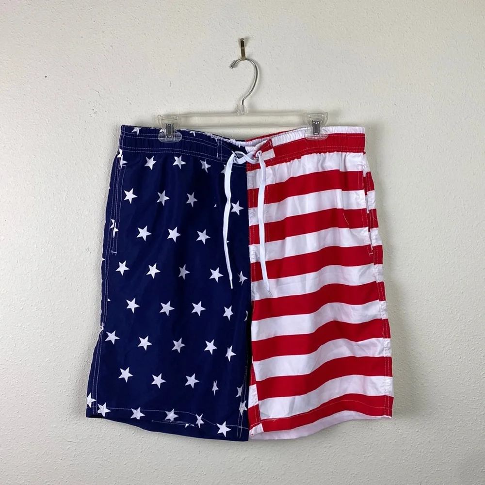 Mountain and Isles | American Flag Swim Shorts Trunks Men's XX-Large